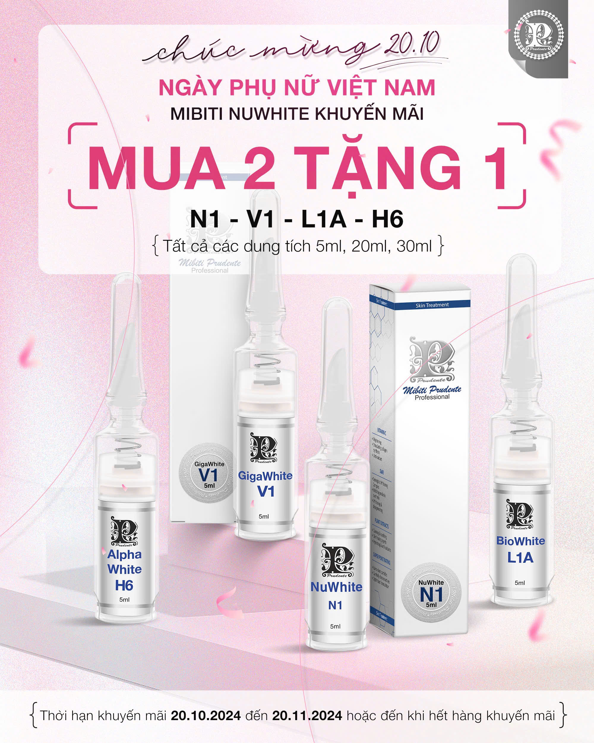 (Khuyến Mại 2 tặng 1) Nuwhite N1 Hồng nhũ hoa